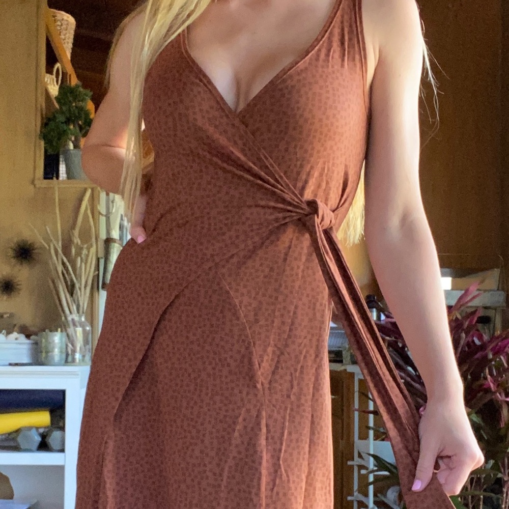 Patagonia wrap midi dress